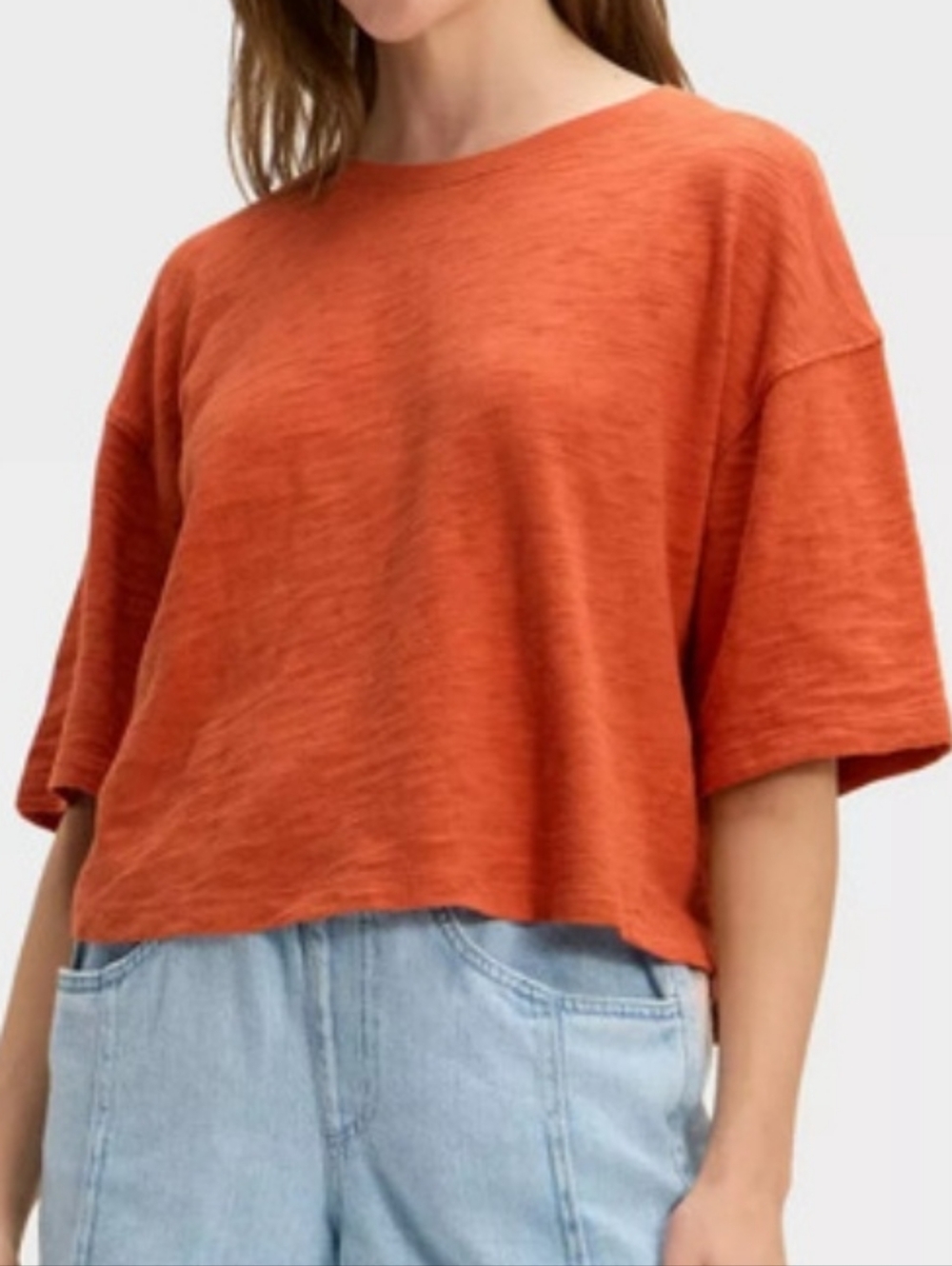 Universal Thread Leisure Studio Boxy Short Sleeve T-Shirt Rusty Orange Size XS